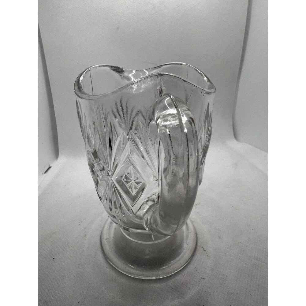 Toscany Hand Cut Clear Lead Crystal Creamer Pitcher Western Germany
